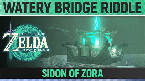 How to Unlock Glory <strong>of the Zora</strong> Finish <strong>Sidon of the Zora</strong> and Talk to Dento. . Watery bridge sidon of the zora